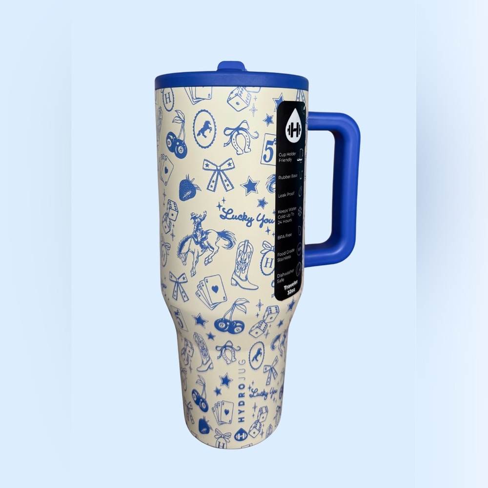 HydroJug Traveler 32oz – Blue Western Charm (Limited Edition)